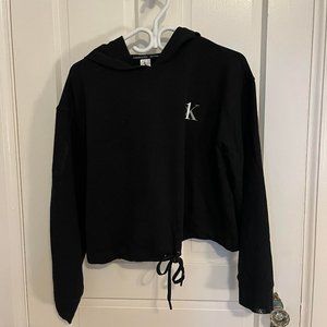 Calvin Klein drawstring thin black hoodie